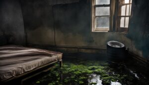 Is it safe to sleep in house with water damage?